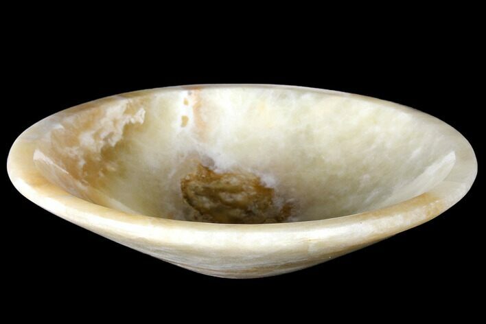 Decorative, Carved Brown Calcite Bowl - Morocco #119355